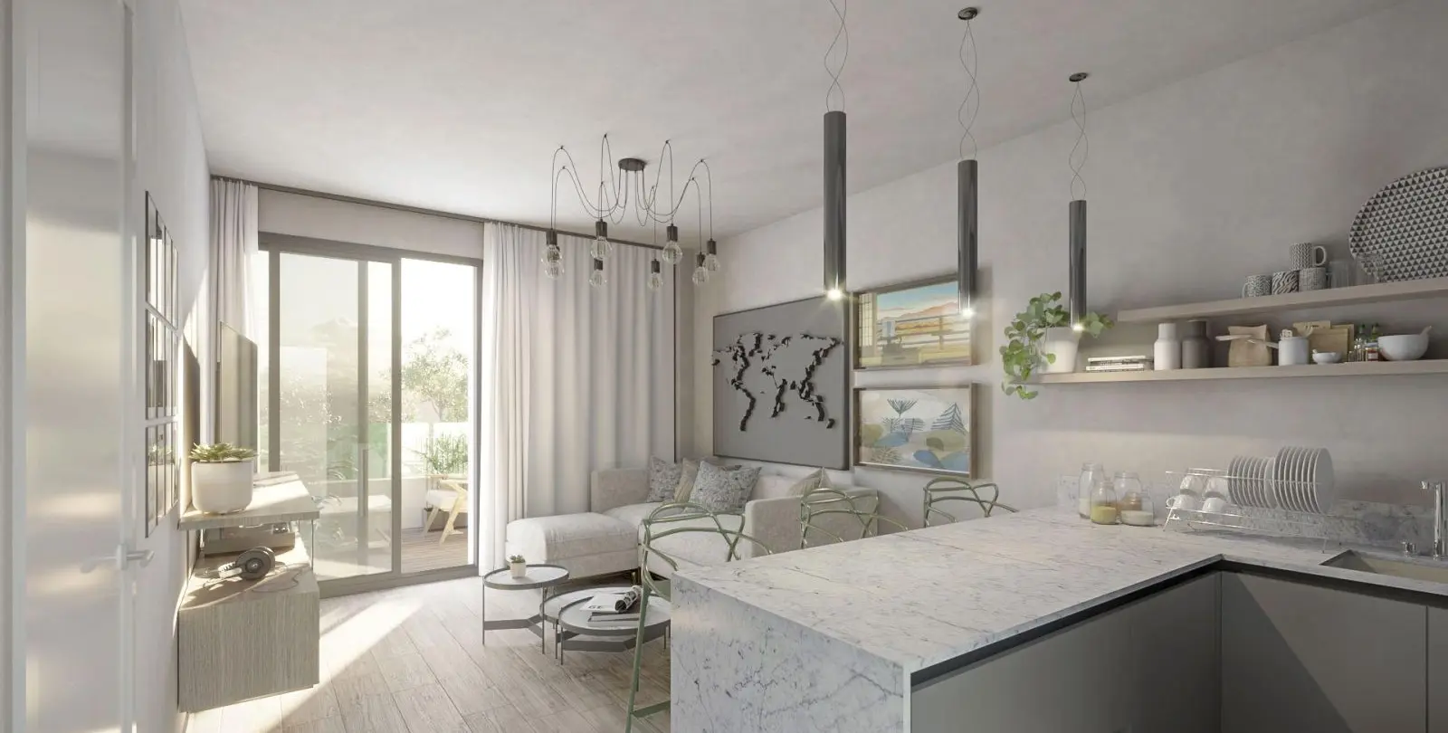 Sale of middle floor apartment in Las Lagunas 4