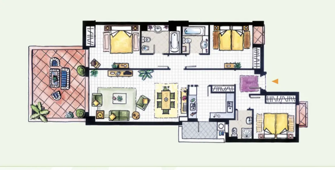 Продажа апартаментов на среднем этаже в Elviria 7