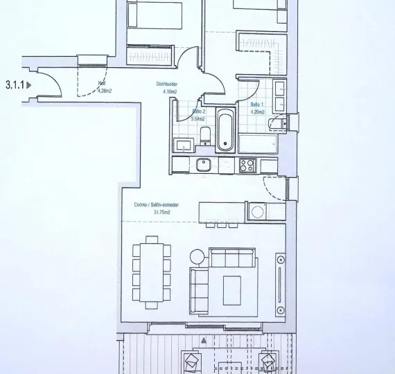 Sale of middle floor apartment in Casares