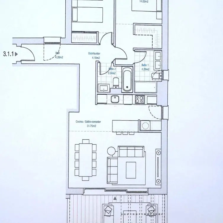 Sale of middle floor apartment in Casares