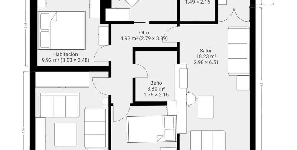 Sale of middle floor apartment in Perchel Sur 57