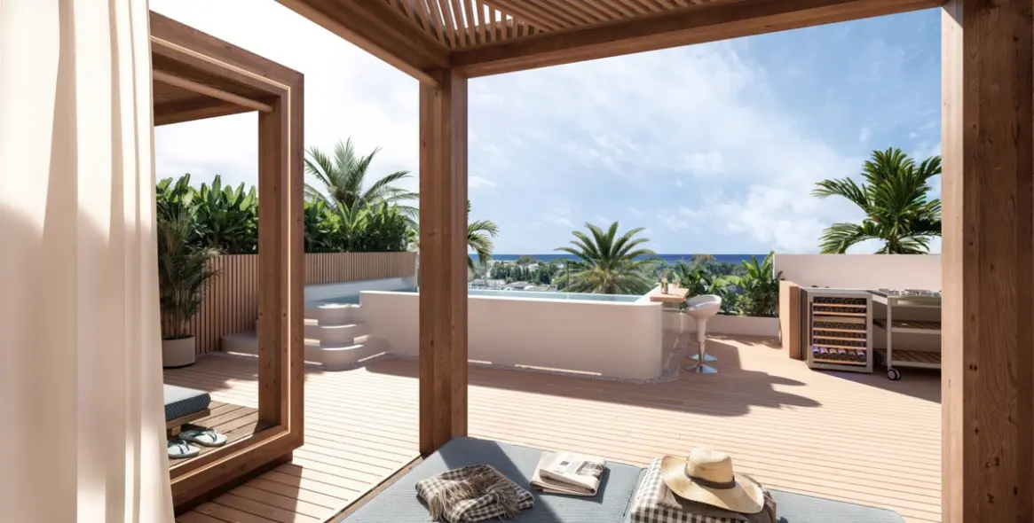 Venta de apartamento en planta baja en San Pedro de Alcántara 14