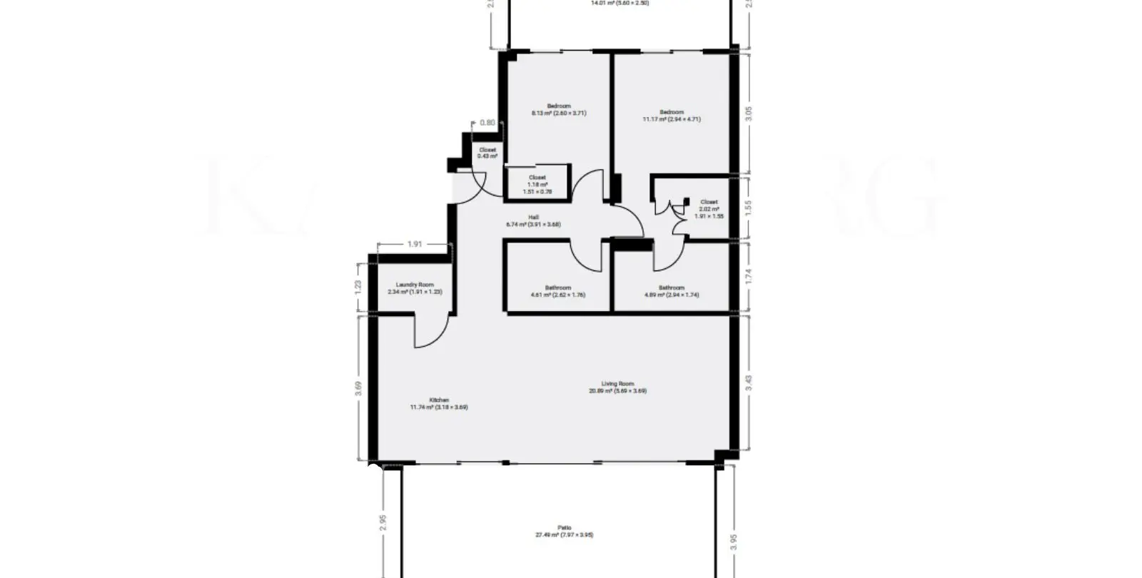 Sale of ground floor apartment in Higueron 27