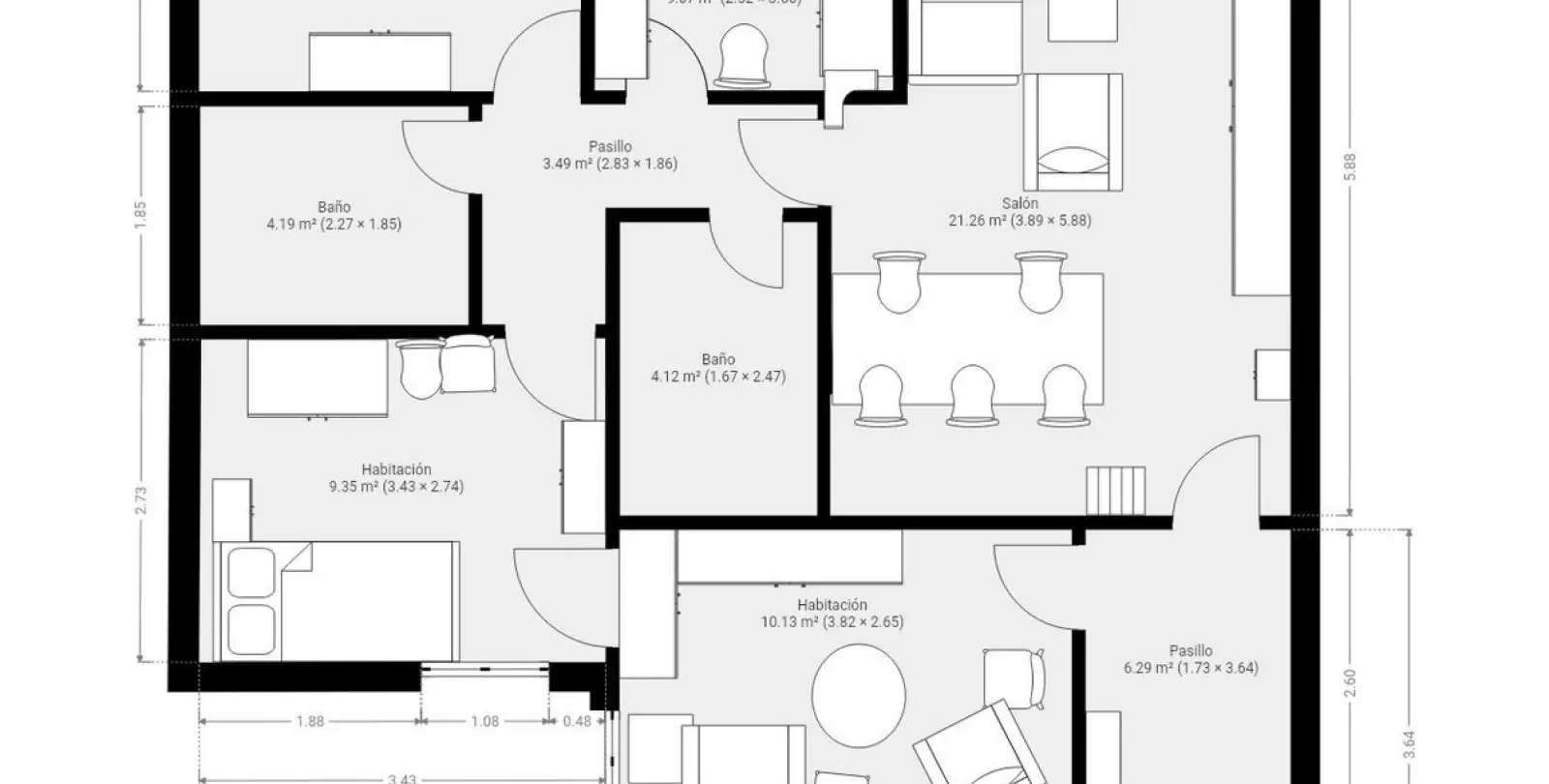 Sale of penthouse in Perchel Sur 62