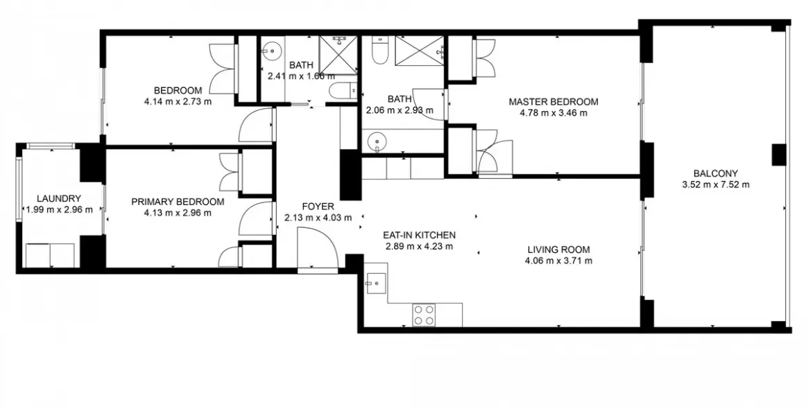 Venta de apartamento en planta media en La Quinta 23