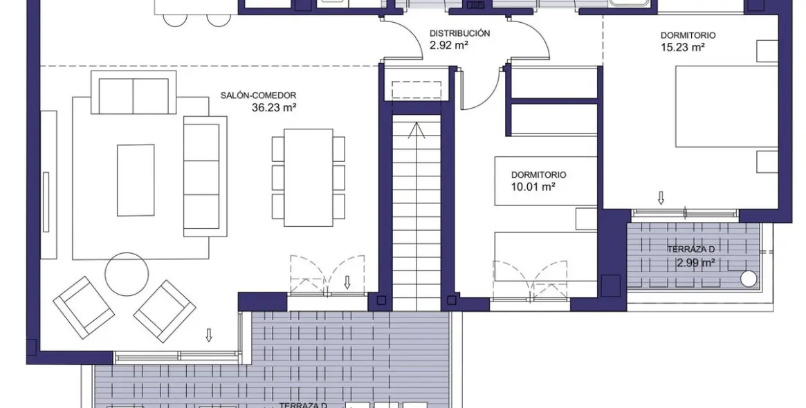 Продажа двухуровневого пентхауса в Carvajal 15