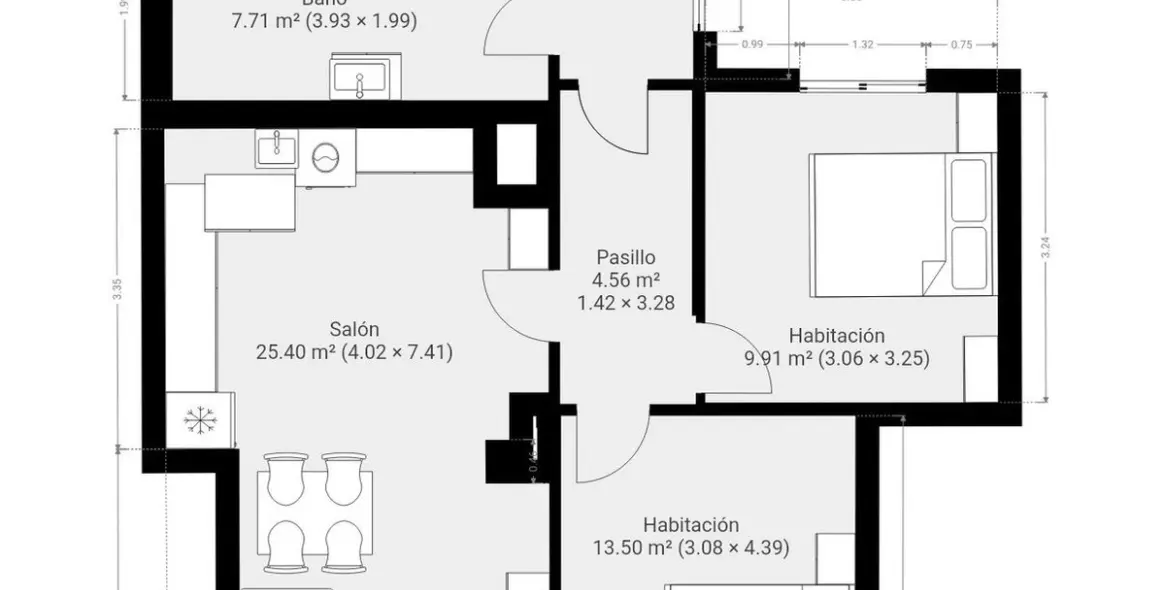 Продажа апартаментов на среднем этаже в Centro Histórico 94