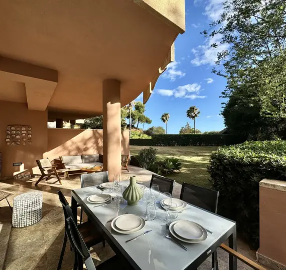 Short-term rent of ground floor apartment in Nueva Andalucía