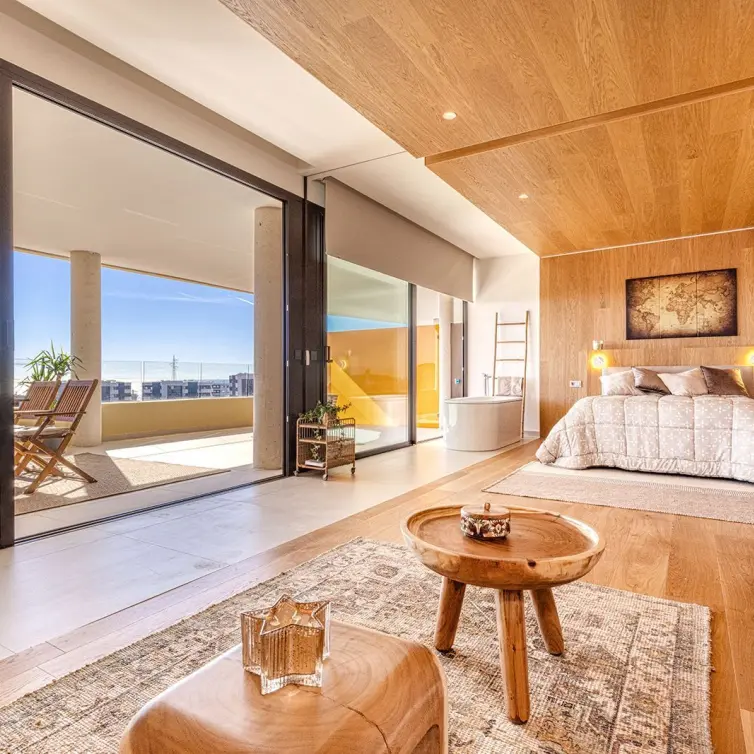 Venta de apartamento en planta media en Higueron