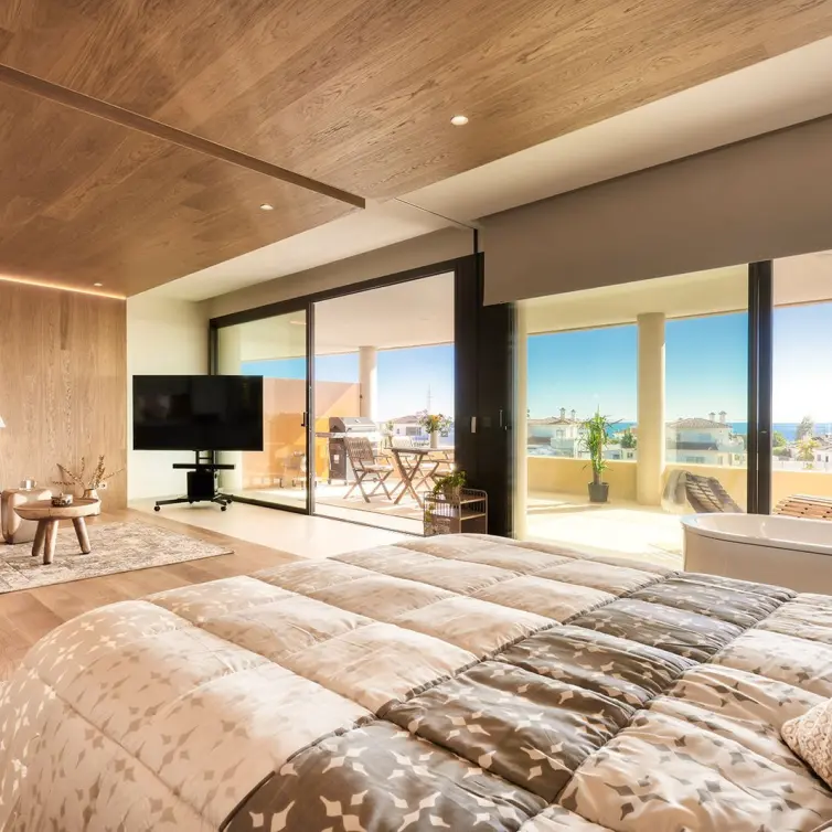 Venta de apartamento en planta media en Higueron