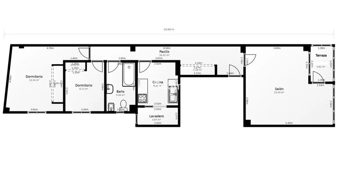 Sale of middle floor apartment in La Victoria 7