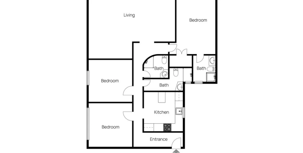 Sale of middle floor apartment in Malagueta 24