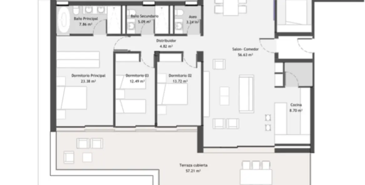 Sale of middle floor apartment in La Quinta 7