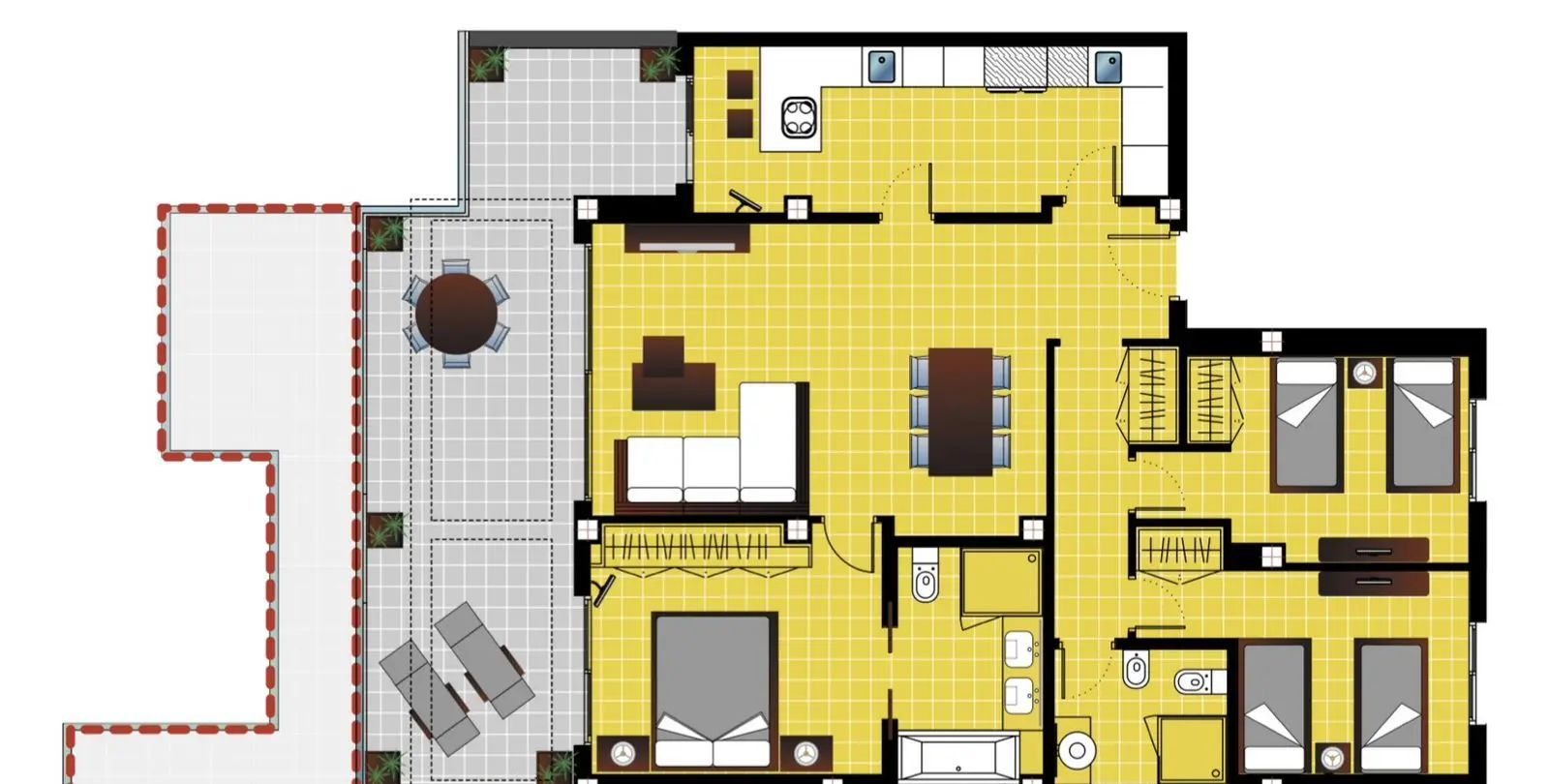 Продажа апартаментов на среднем этаже в Los Arqueros 28