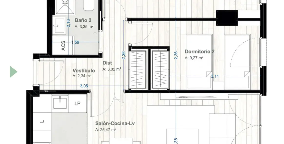 Venta de apartamento en planta media en Málaga Centro 8