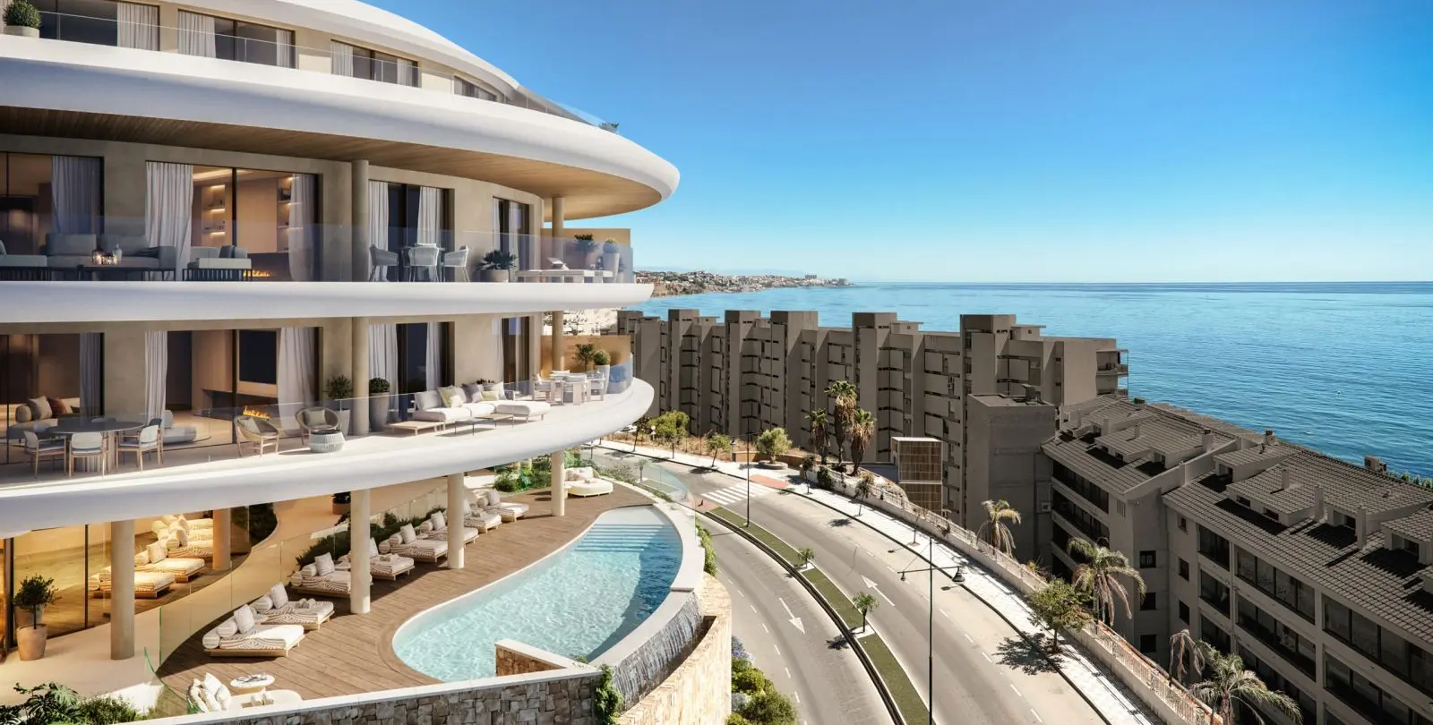 Venta de apartamento en planta media en Carvajal 1