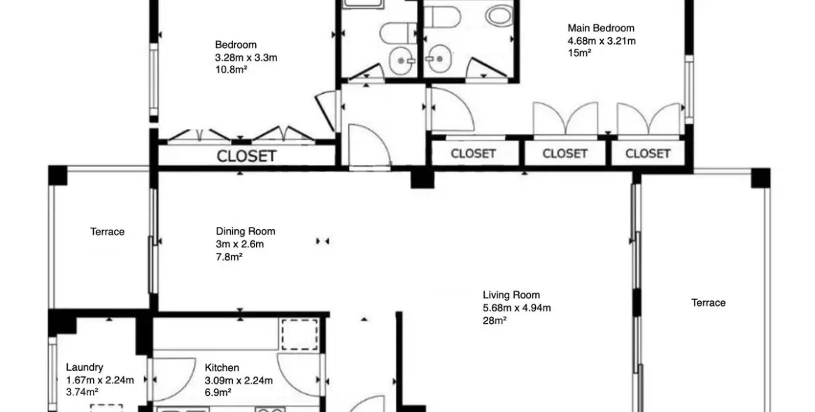 Sale of middle floor apartment in Marbesa 15