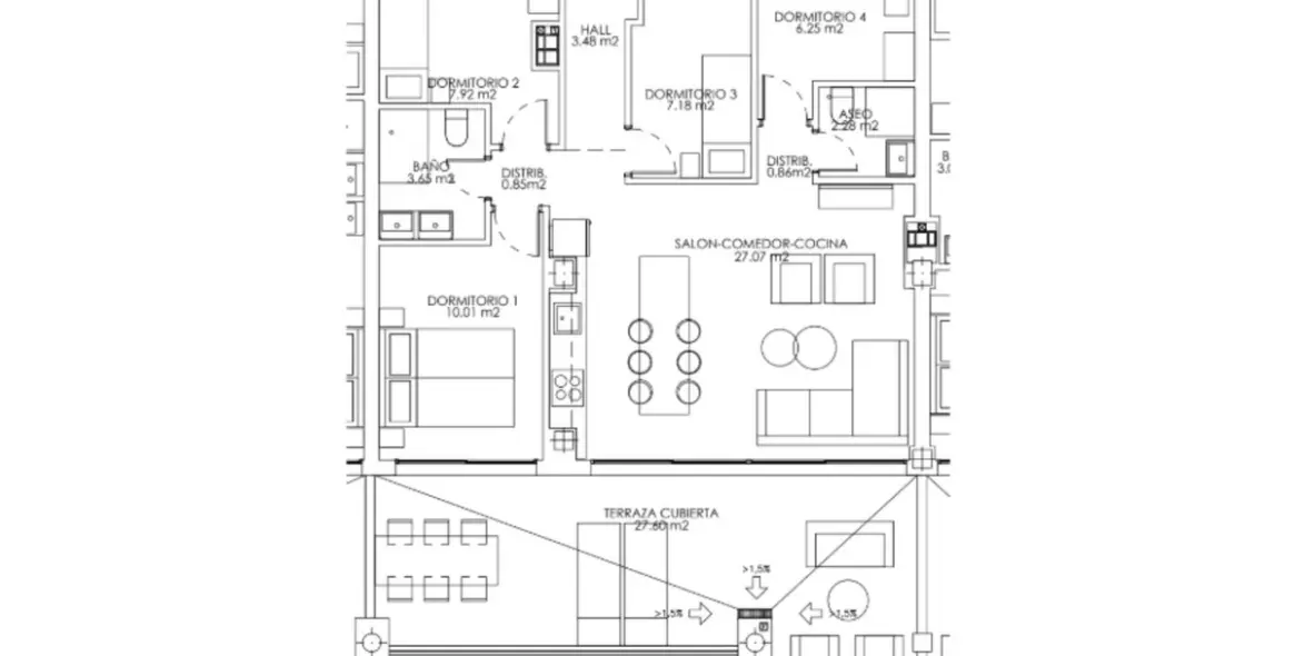 Venta de apartamento en planta media en Mijas Costa 3