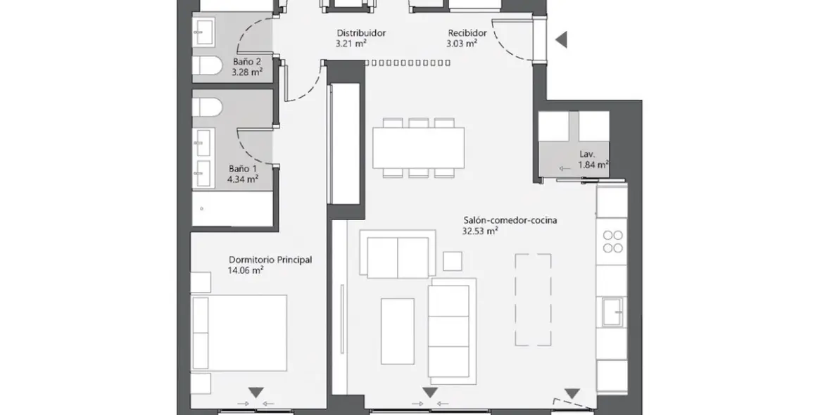 Продажа апартаментов на первом этаже в Rincón de la Victoria 14