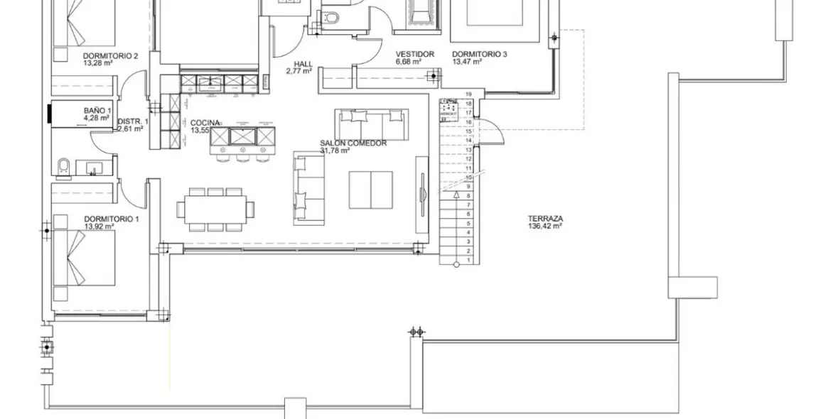 Продажа двухуровневого пентхауса в Ojén 20