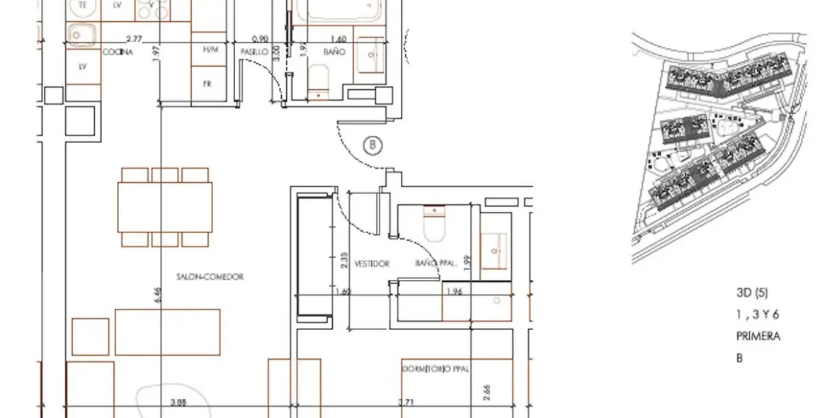 Продажа апартаментов на среднем этаже в Cancelada 23