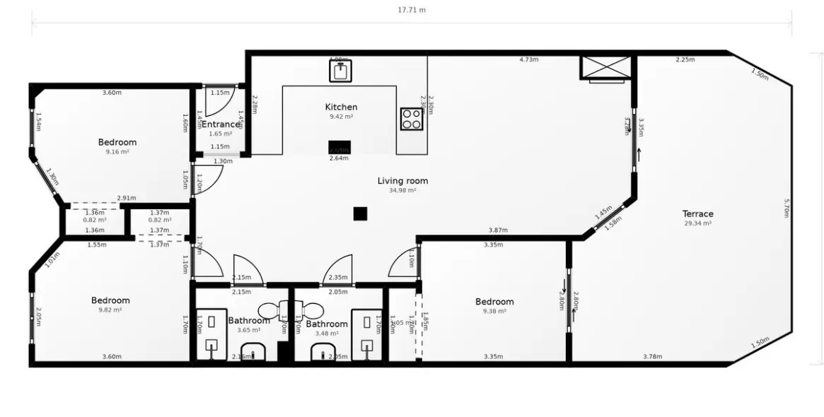 Venta de apartamento en planta media en Calahonda 40