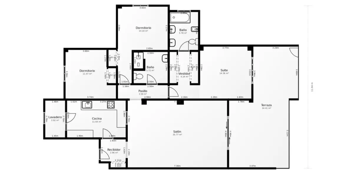 Sale of middle floor apartment in La Mairena 60