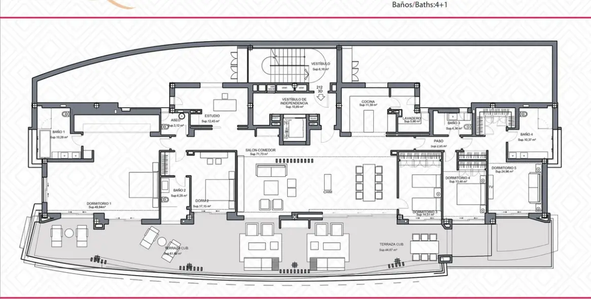 Long-term rent of middle floor apartment in La Quinta 104