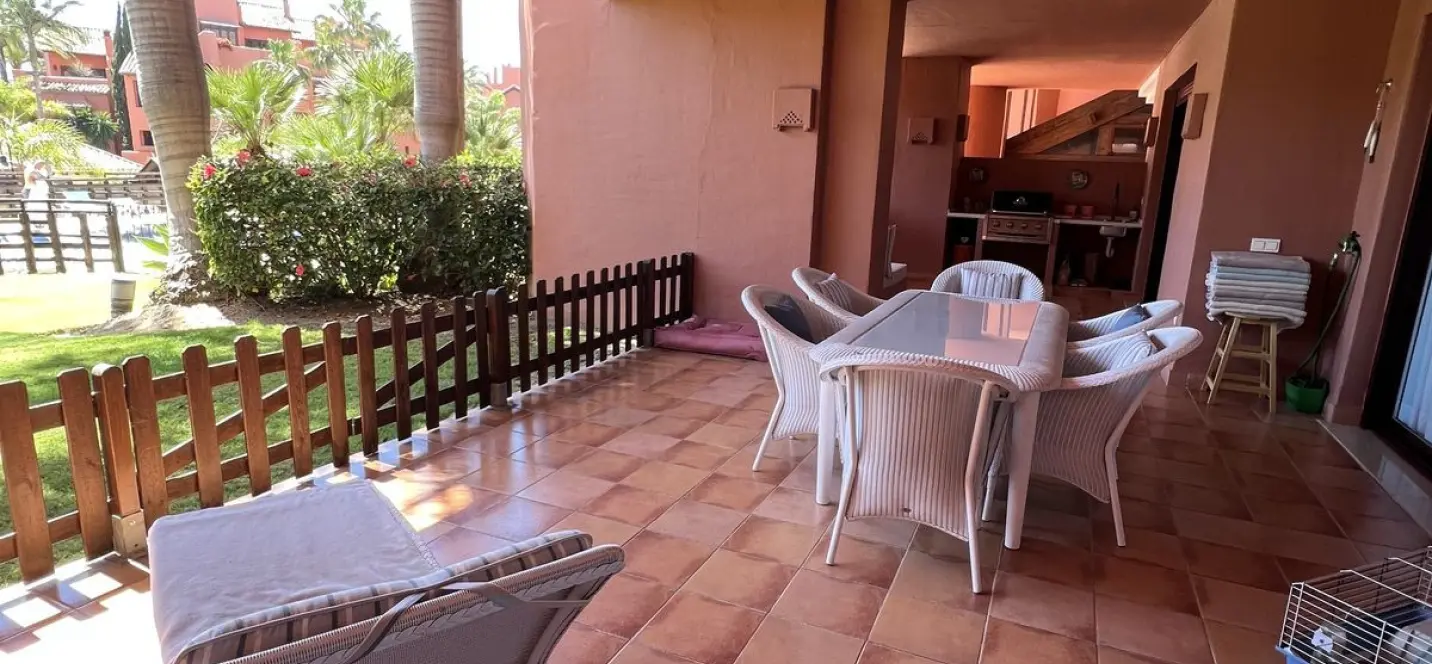 Short-term rent of ground floor apartment in Estepona 0