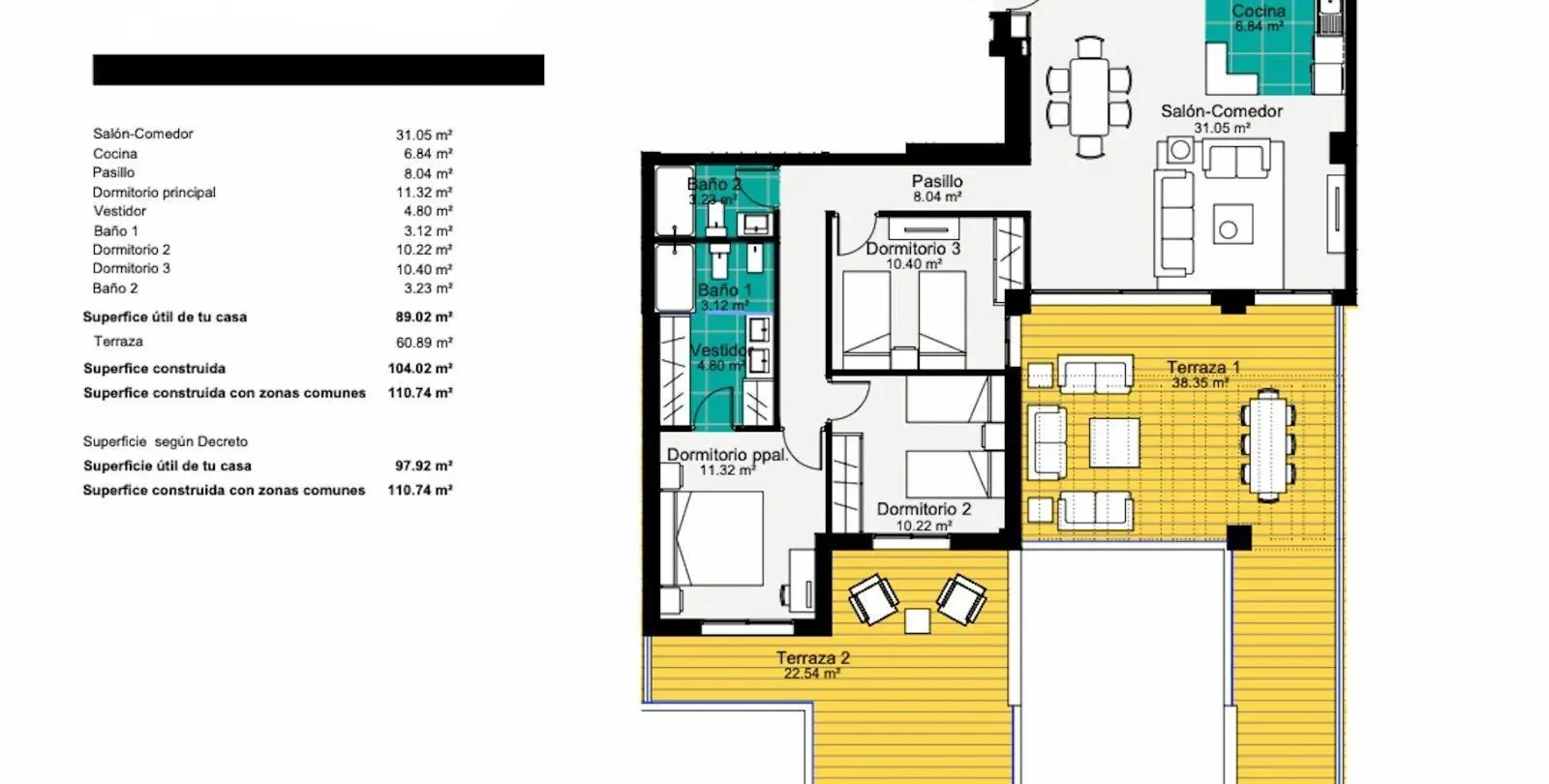 Sale of middle floor apartment in La Cala 29