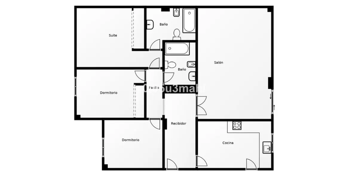 Sale of middle floor apartment in El Palo 38