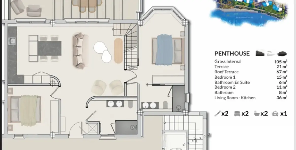 Long-term rent of penthouse duplex in Estepona 28