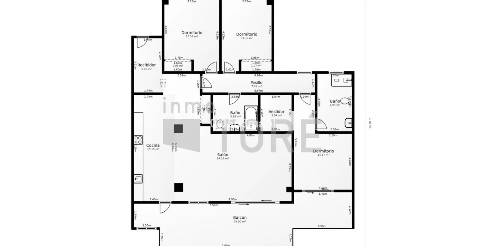 Продажа апартаментов на среднем этаже в Rincón de la Victoria 22