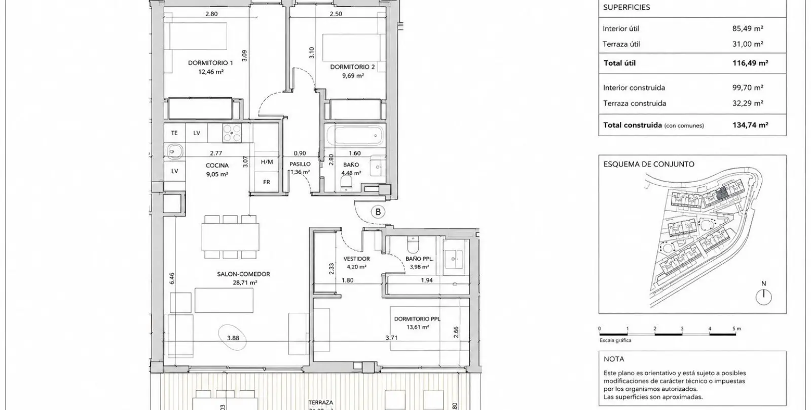 Sale of ground floor apartment in Cancelada 31