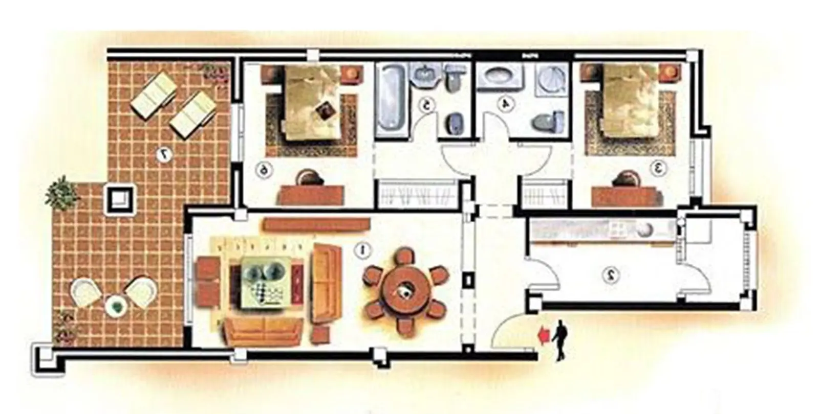 Venta de apartamento en planta media en Los Arqueros 25