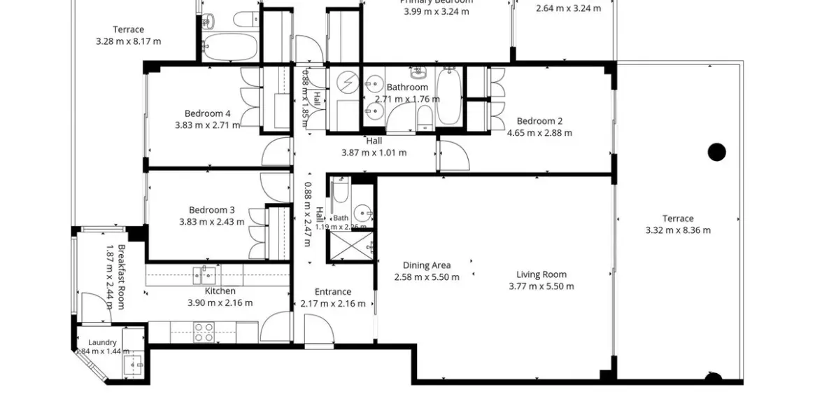 Long-term rent of middle floor apartment in New Golden Mile 82