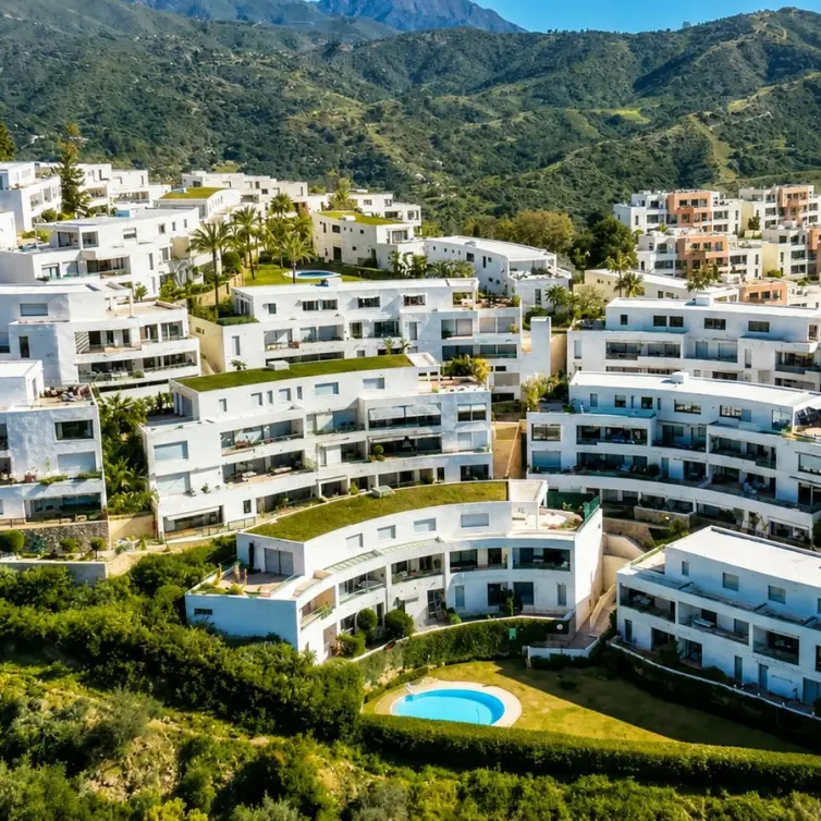 Venta de apartamento en planta media en Altos de los Monteros