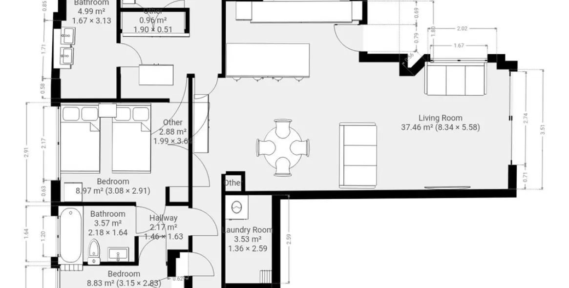 Venta de apartamento en planta media en La Duquesa 55