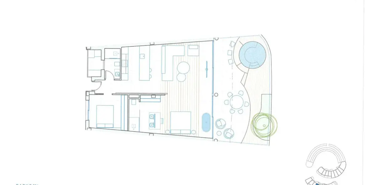 Venta de apartamento en planta media en Higueron 42