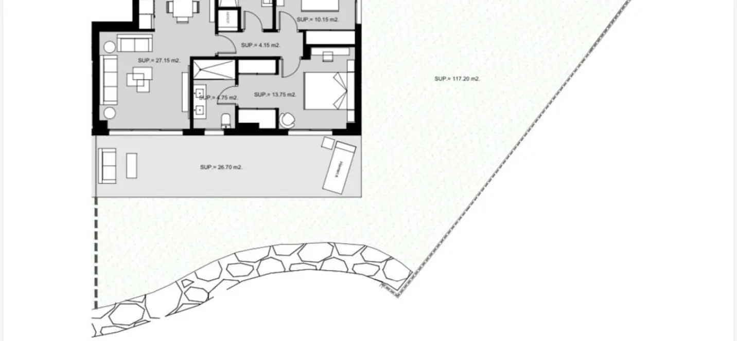 Venta de apartamento en planta baja en El Chaparral 2
