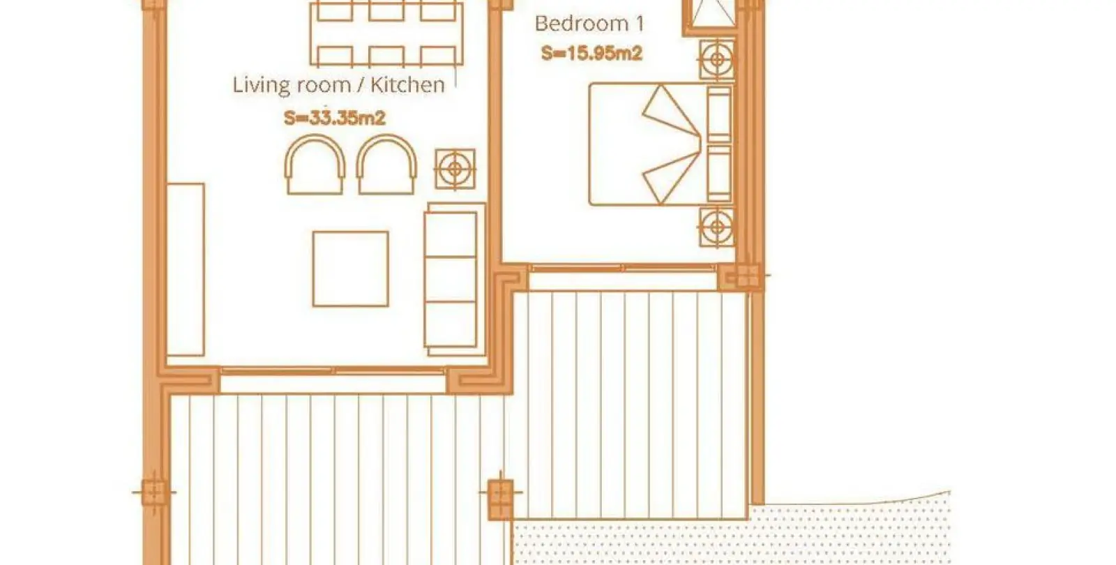 Venta de apartamento en planta baja en El Paraiso 22