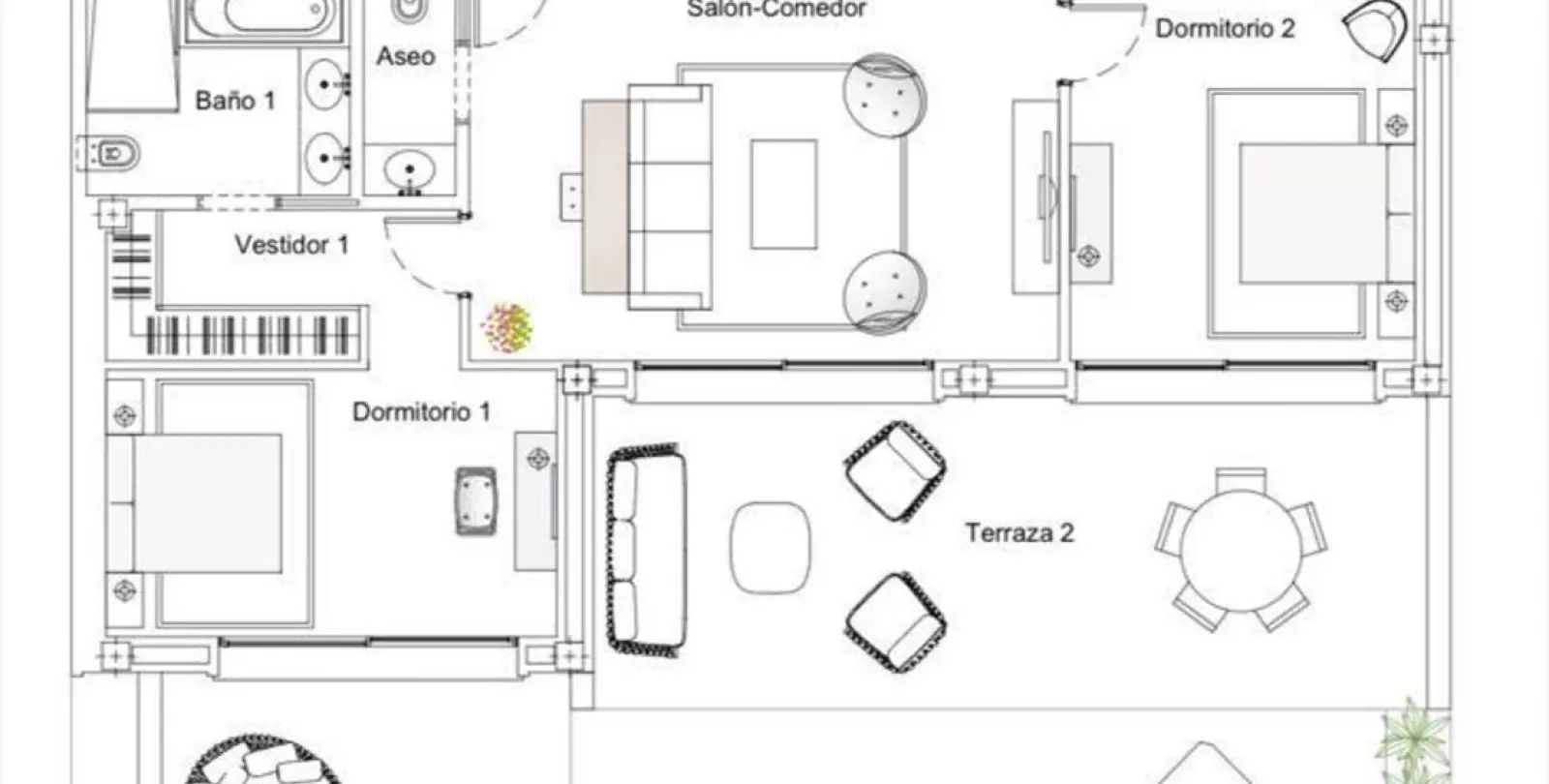 Venta de apartamento en planta baja en Los Flamingos 14