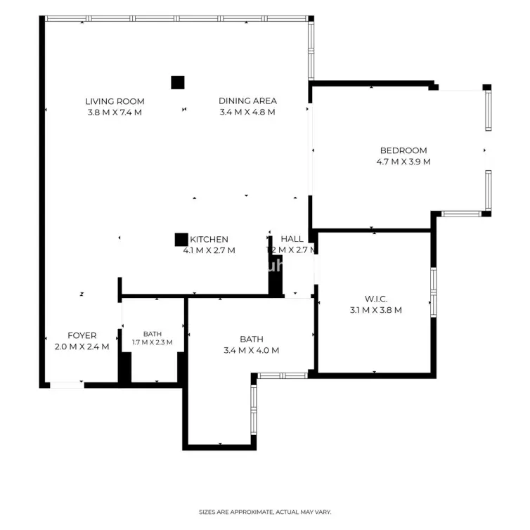 Venta de apartamento en planta media en Las Lagunas