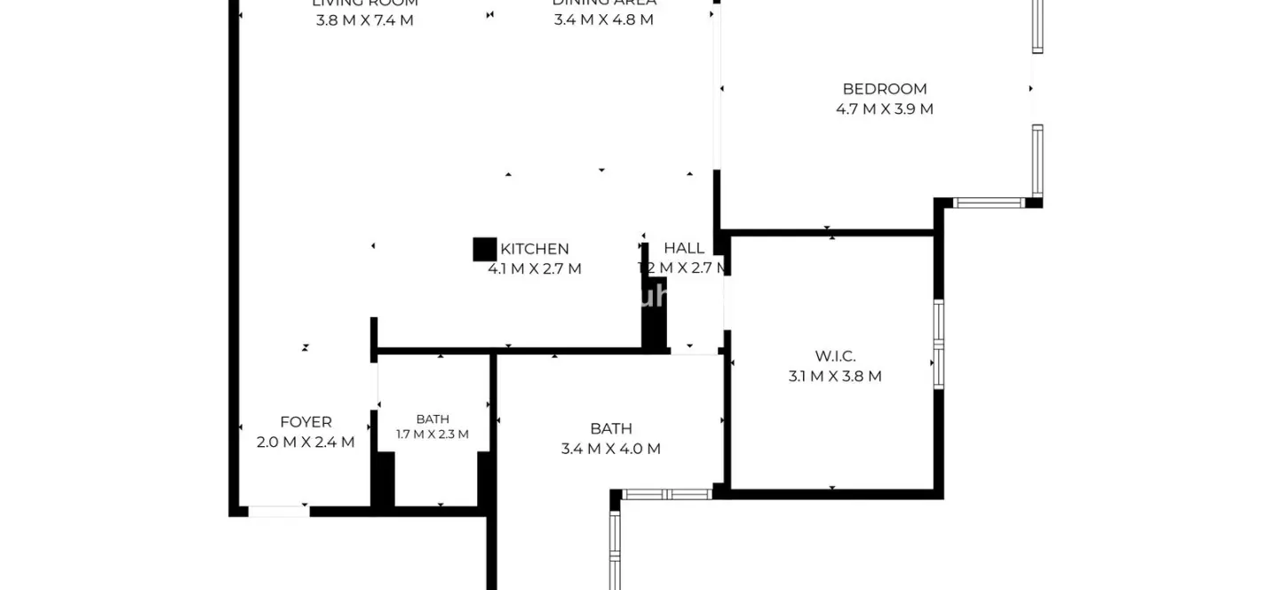 Venta de apartamento en planta media en Las Lagunas 1
