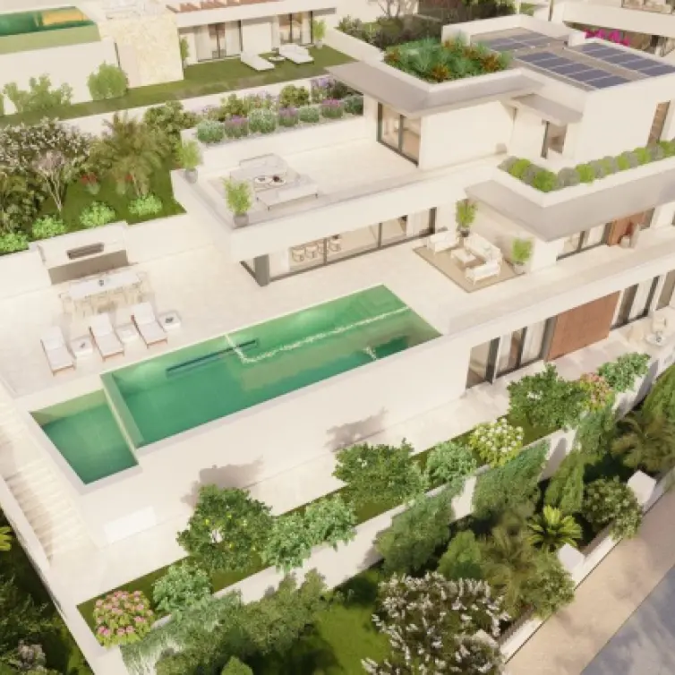 Venta de villa independiente en Altos de los Monteros