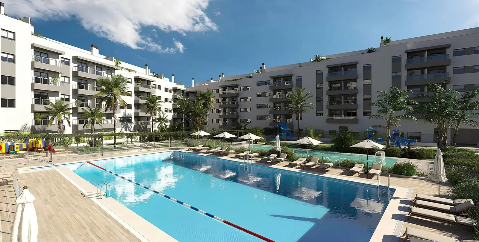 Venta de apartamento en planta media en Las Lagunas 52