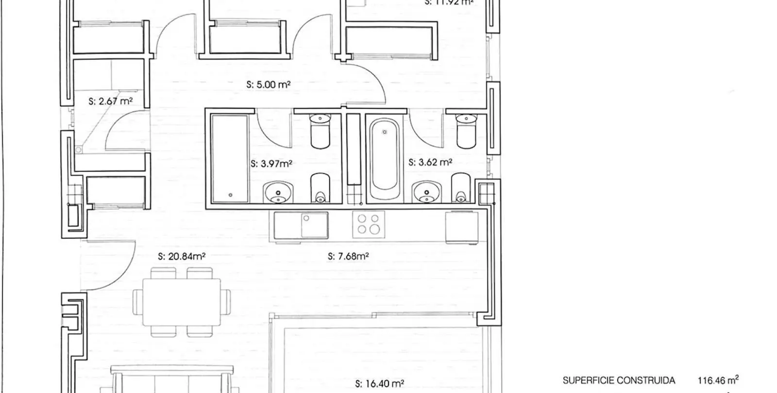 Venta de apartamento en planta media en Los Pacos 31