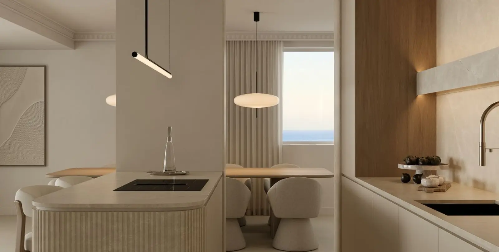 Venta de apartamento en planta media en New Golden Mile 14