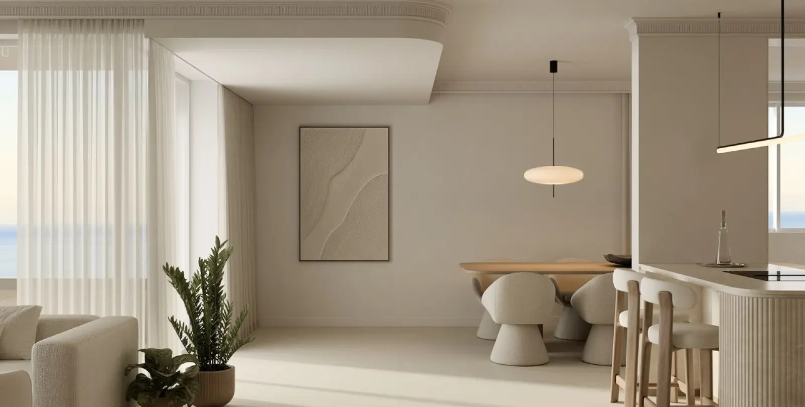 Venta de apartamento en planta media en New Golden Mile 15