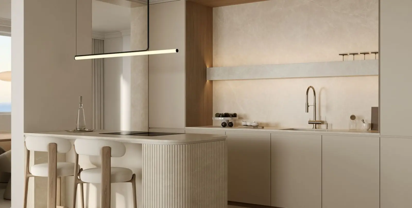 Venta de apartamento en planta media en New Golden Mile 27
